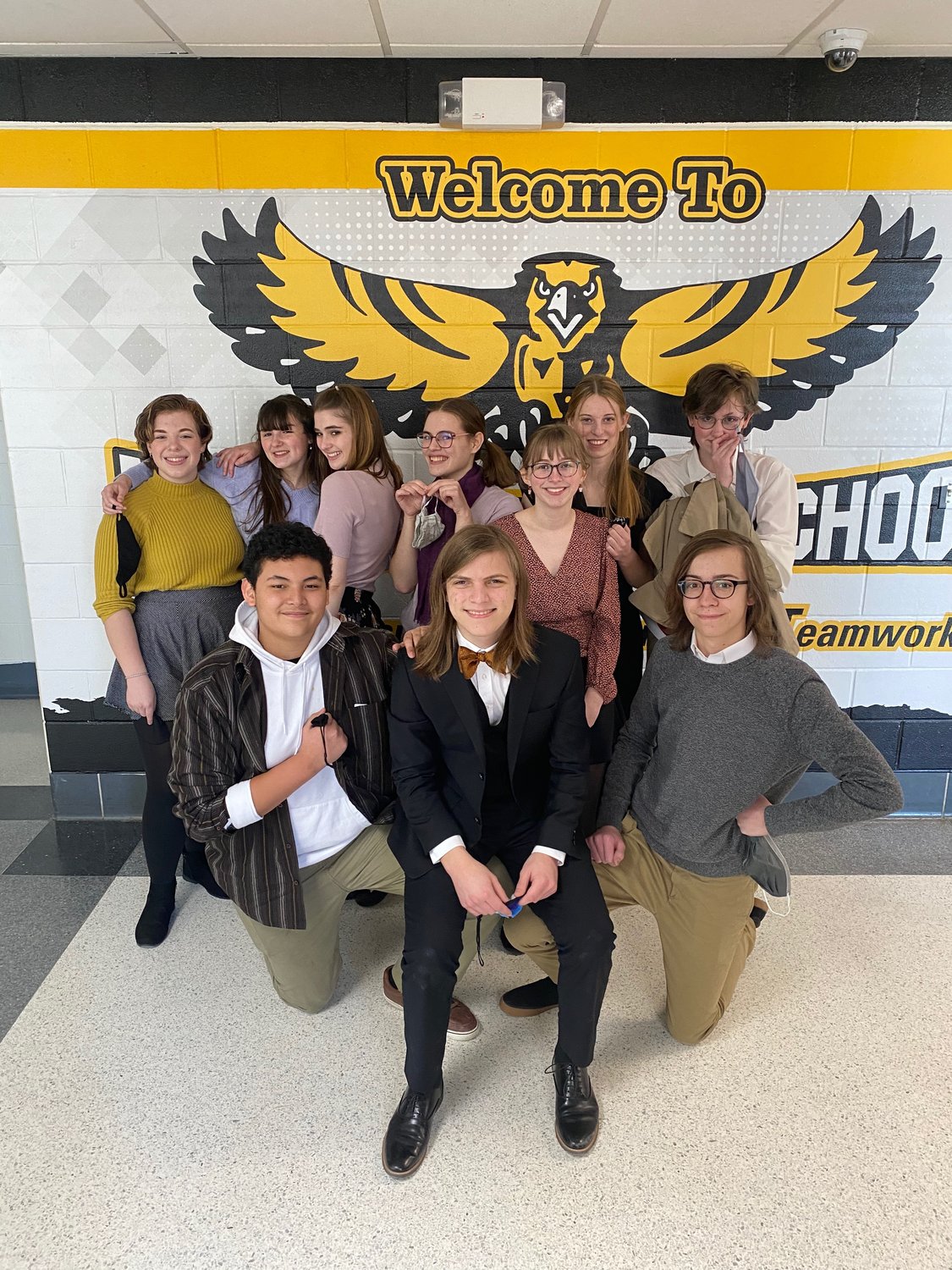 The Mid-Prairie Individual Events Speech Team at the district contest held at Mid-Prairie High School on Saturday, Feb. 27.
