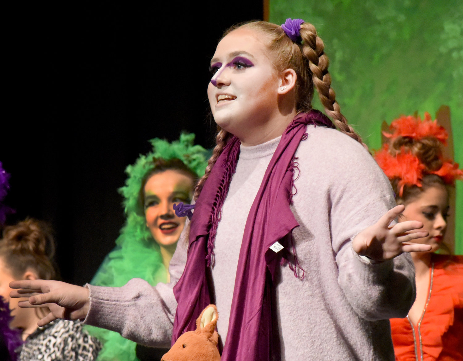 Lilian Miller plays the Sour Kangaroo in the Lone Tree High School production of Seussical.