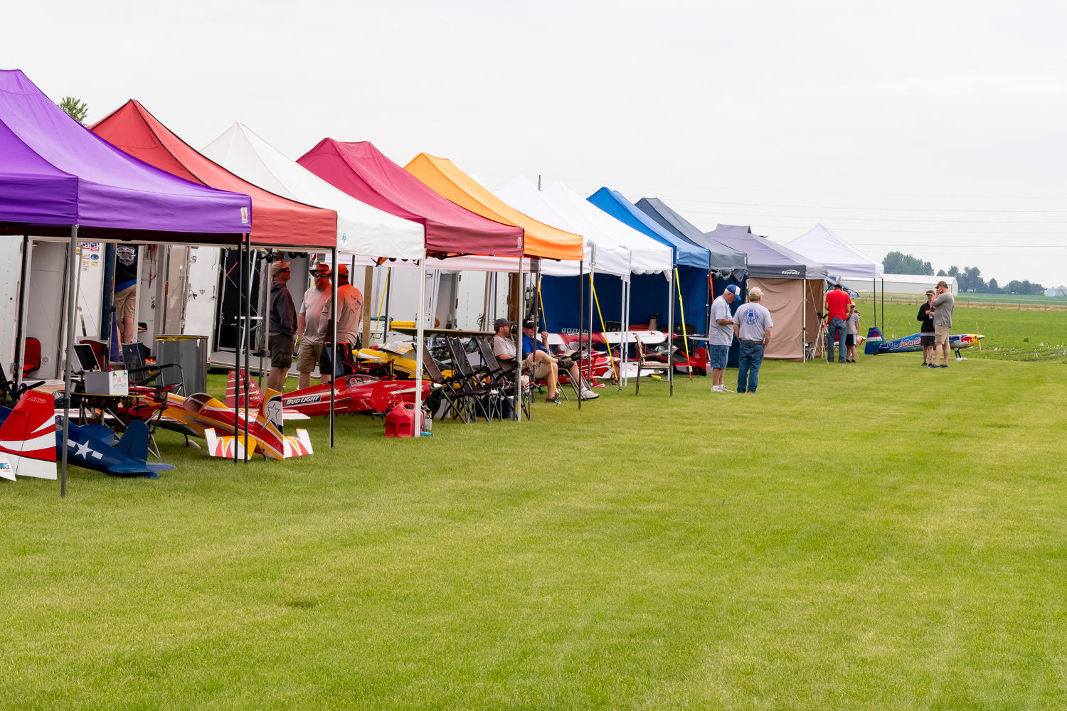 The Lone Tree Flyers’ airfield was filled with tents from local and traveling model airplane pilots.