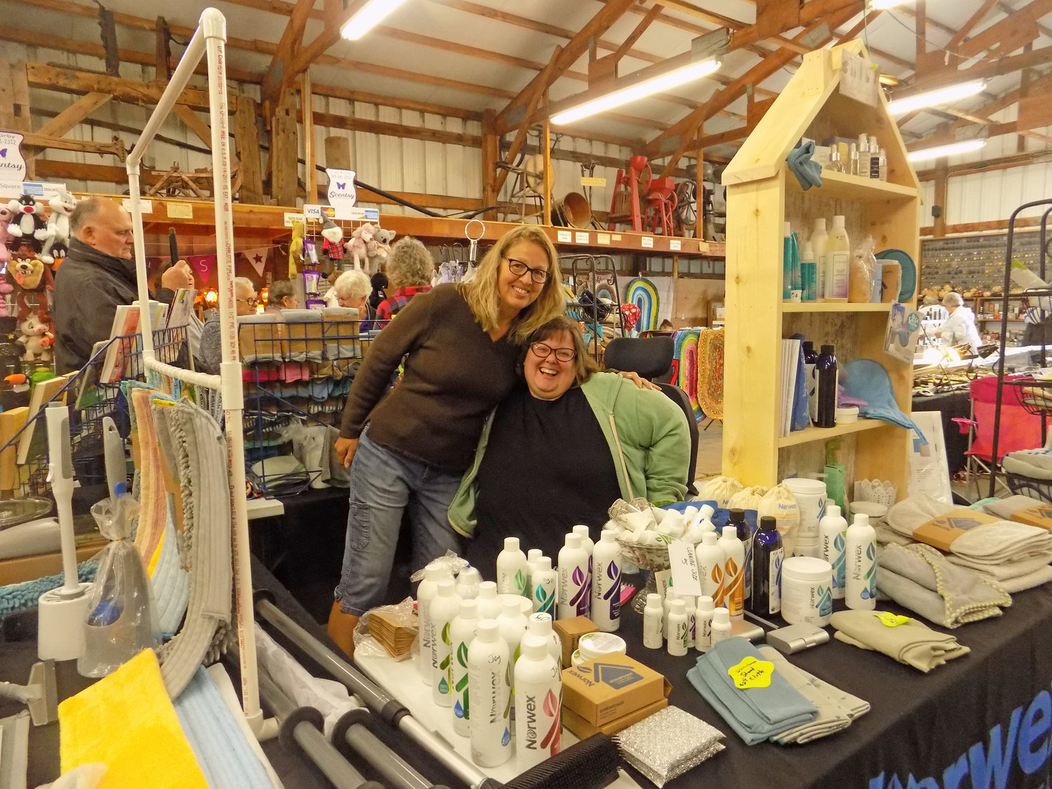 Kim Bowlan and Heather Kemp enjoyed meeting up with friends and family while also selling their wares.
