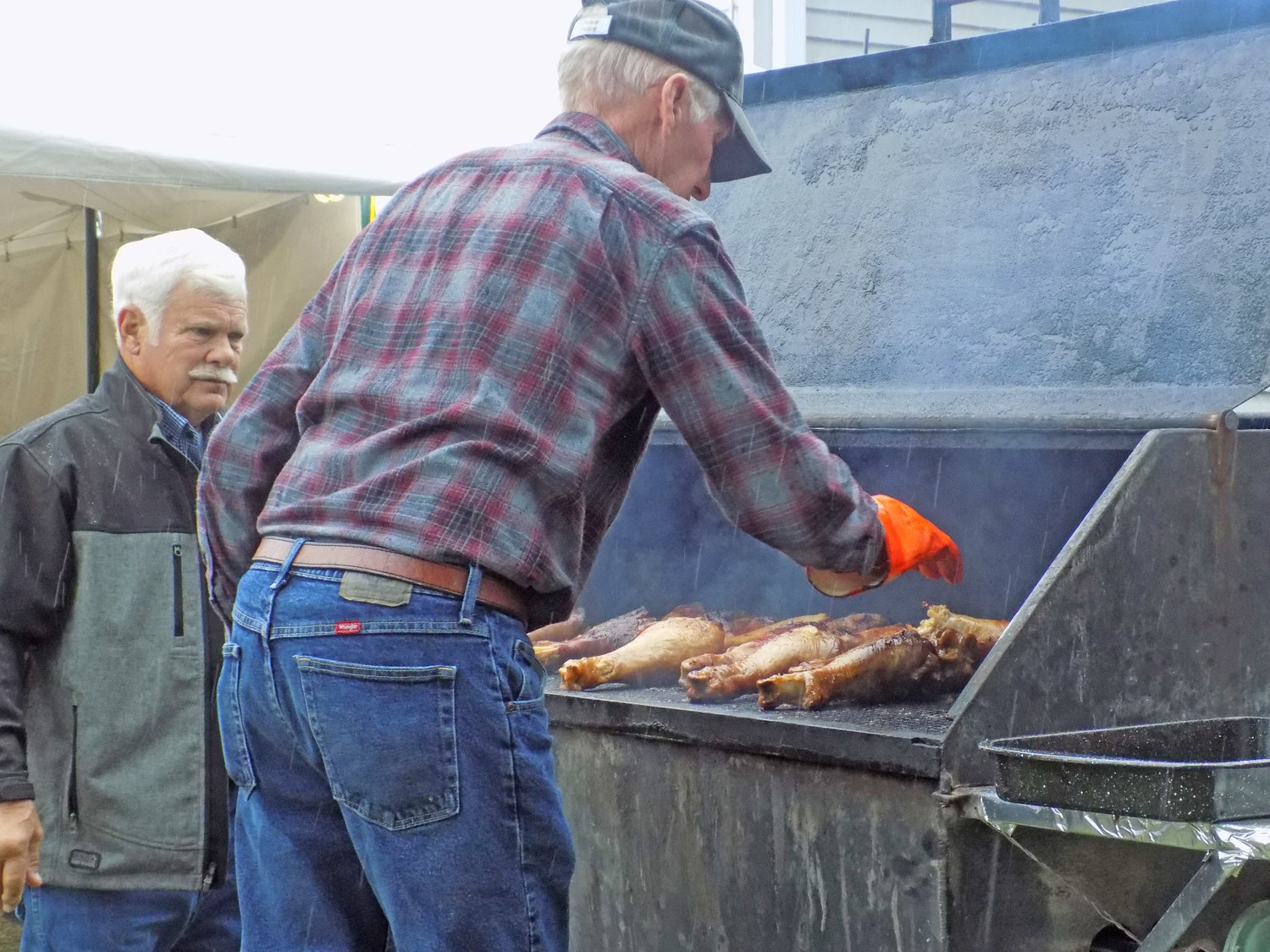 Mouth-watering turkey legs were grilled by the Washington County Horse & Pony Club.