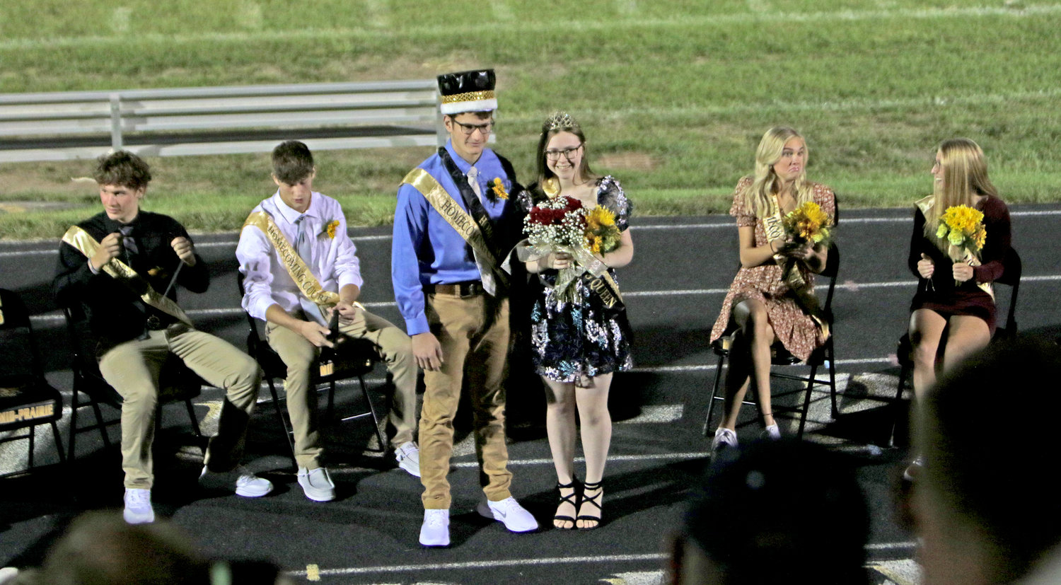 Mid-Prairie Homecoming King and Queen are crowned.