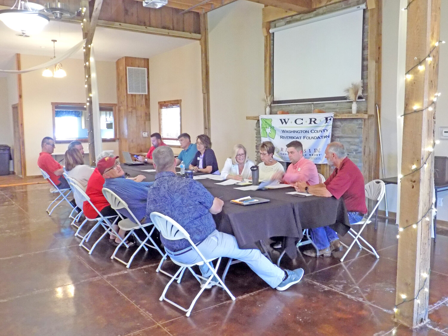 Washington County Riverboat Foundation board members approved the roster of spring grant recipients on Wednesday, May 17 at Wooden Wheel Vineyards, Keota.